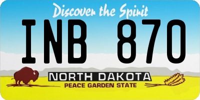 ND license plate INB870
