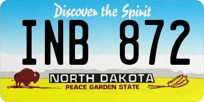 ND license plate INB872