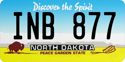 ND license plate INB877