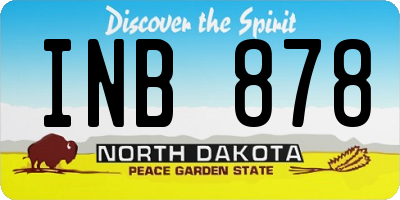 ND license plate INB878