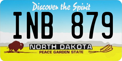 ND license plate INB879