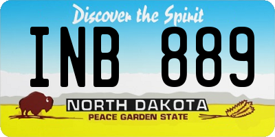 ND license plate INB889
