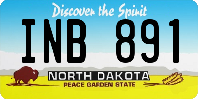 ND license plate INB891