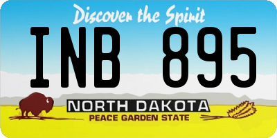 ND license plate INB895