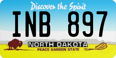 ND license plate INB897