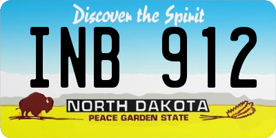 ND license plate INB912