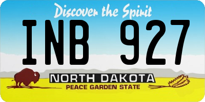 ND license plate INB927