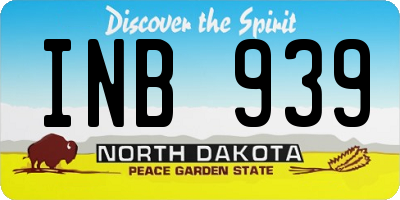 ND license plate INB939