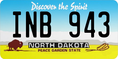 ND license plate INB943