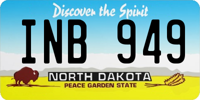 ND license plate INB949