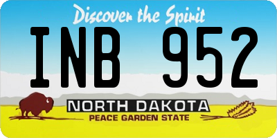 ND license plate INB952