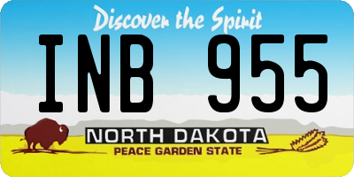 ND license plate INB955