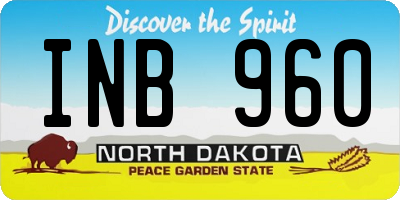 ND license plate INB960