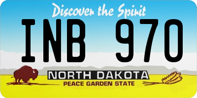 ND license plate INB970