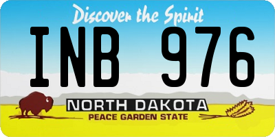 ND license plate INB976