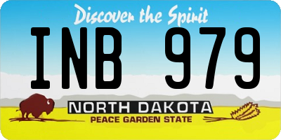 ND license plate INB979