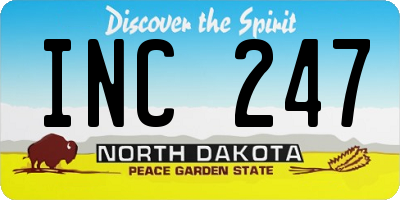 ND license plate INC247