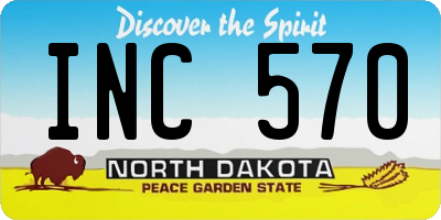 ND license plate INC570