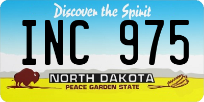 ND license plate INC975