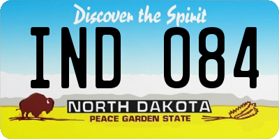 ND license plate IND084