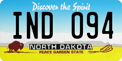 ND license plate IND094