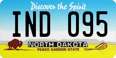 ND license plate IND095