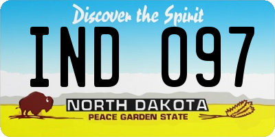 ND license plate IND097