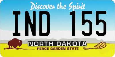ND license plate IND155