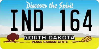 ND license plate IND164