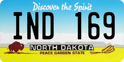 ND license plate IND169