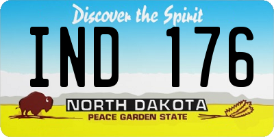 ND license plate IND176