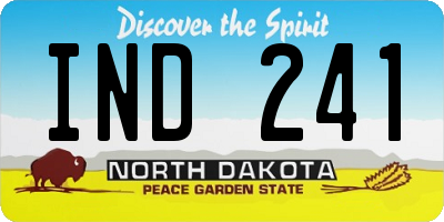 ND license plate IND241