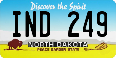 ND license plate IND249