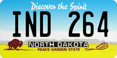 ND license plate IND264