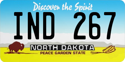 ND license plate IND267