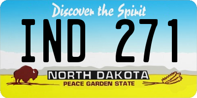 ND license plate IND271