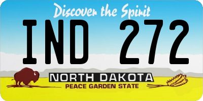 ND license plate IND272
