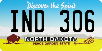 ND license plate IND306