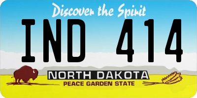 ND license plate IND414