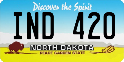 ND license plate IND420