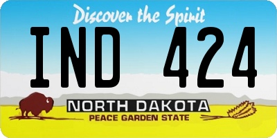 ND license plate IND424