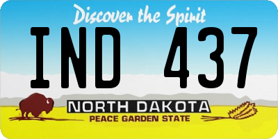 ND license plate IND437