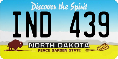 ND license plate IND439