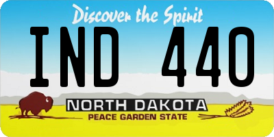 ND license plate IND440