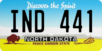 ND license plate IND441