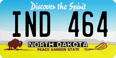 ND license plate IND464