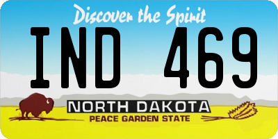 ND license plate IND469