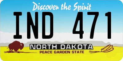 ND license plate IND471