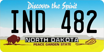 ND license plate IND482