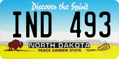 ND license plate IND493